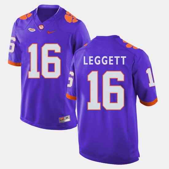 Clemson Tigers Jordan Leggett College Football Purple Jersey